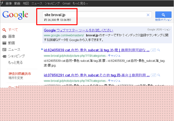Brovalは検索エンジンに多数インデックス
